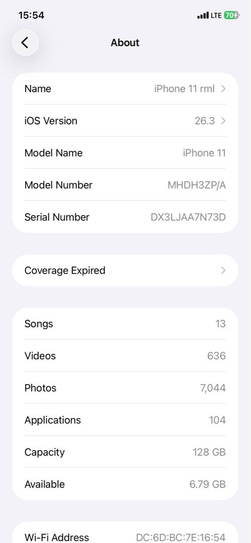 Iphone 11 (Category: iPhone 11 Series) located in Manila. Submitted by romel.pagkalinawan (Listing ID 1446635394, Image 3). Description: Iphone 11 128 GB capacity Globelocked 82% BH Never been opened or repaired Issues Cracked screen front and back Body Scratches All function and buttons working.