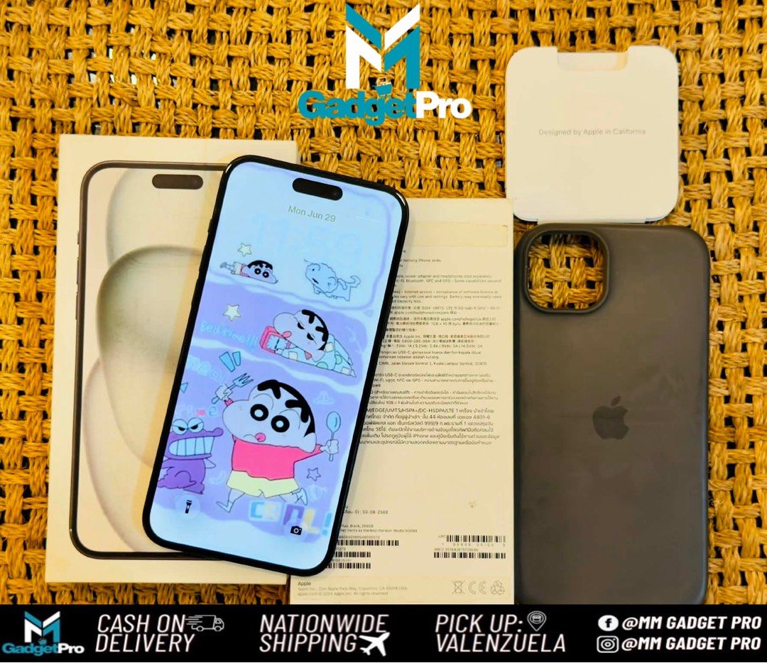 iPhone 15 Plus 256gb Black FU NTC (Category: iPhone 15 Series) located in Valenzuela. Submitted by mmercado123 (Listing ID 1446656442, Image 2). Description: 🔥iPhone 15 Plus • 256gb Black🔥 • Months Old (warranty til Sept 2026) • NTC Approved • FU / Openline Any sim pwede • Condition - Good as Bnew (makinis) — No dents/ scratch 🔋 95% Battery health ⚙️ All original parts — No history of repair 📦 Complete Package — Box, Manual, Unit, Cable ✅ Unl