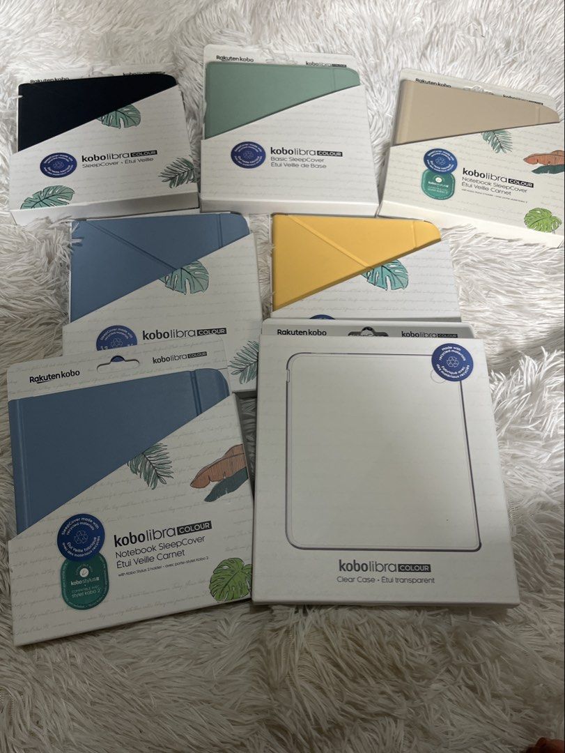 Kobo Libra Colour Cases (Category: Cases & Sleeves) located in Quezon City. Submitted by sammy.stash (Listing ID 1446558636, Image 1). Description: KLC Clear Case - 1600 Kobo Basic Sleep Cover (Sage Green) - 1750 Kobo SleepCover Origami (Yellow/Black/Dusk Blue) - 1850 Kobo Notebook Sleepcover with stylus slot (Cream/Dusk Blue) - 2000 .