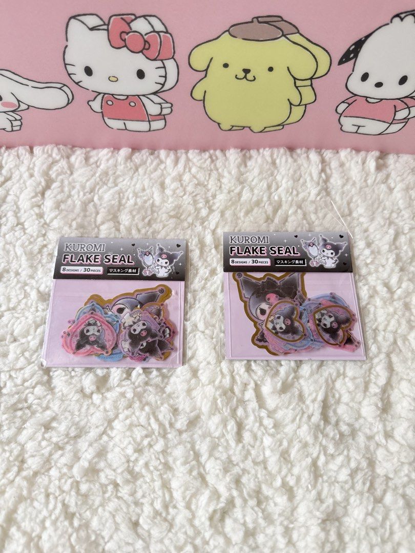 Kuromi Flake Seal Stickers (2 Packs) (Category: Character Goods) located in Bacoor. Submitted by the.trinket.nook (Listing ID 1446709699, Image 1). Description: Php 160 each Sanrio Kuromi Stationery 💜 Visit our FB page: “The Trinket Nook” for more character goods and trinkets! 💌 loc: Cavite, Philippines 💌 mod: j&t or sdd via lalamove 💌 mop: gcash or bank.