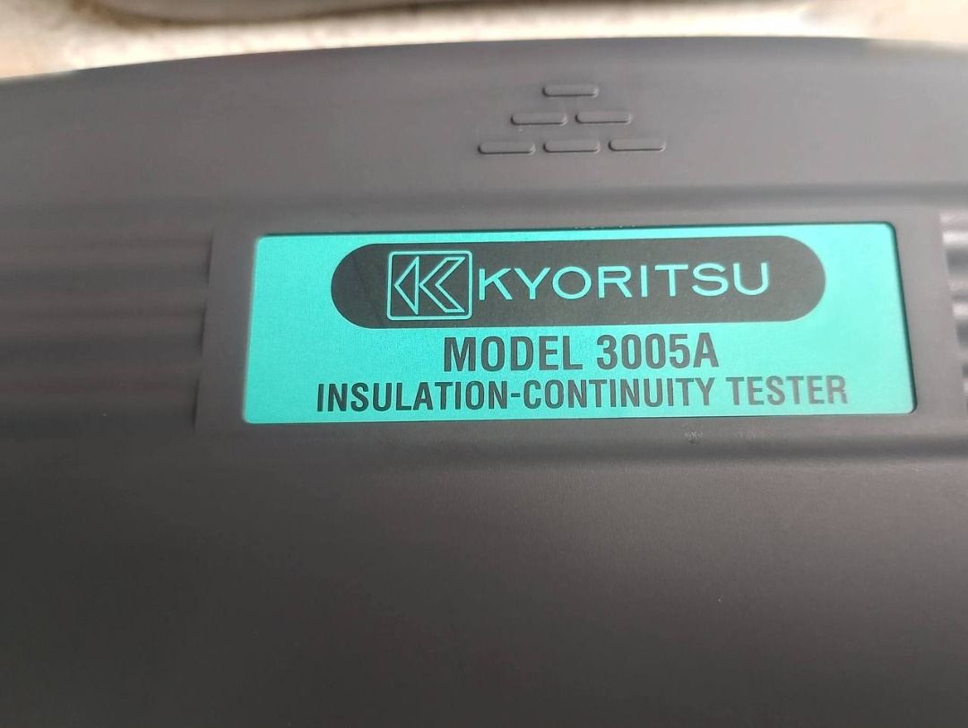 kyoritsu megger tester (Category: Everything Else Others) located in Caloocan City. Submitted by zenphoenix.0b9dcc (Listing ID 1446618820, Image 2). Description: Specs: 3005a.