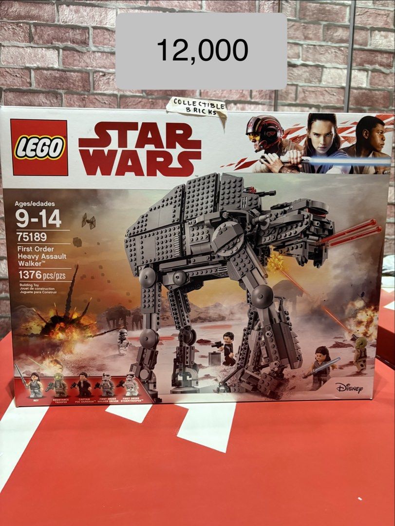 LEGO Star Wars First Order Heavy Assault Walker 75189 (Category: Lego & Building Sets) located in Quezon City. Submitted by collectiblebricks (Listing ID 1446609961, Image 1). Description: Brand new, sealed. Price may change without prior notice. STRICTLY Personal/Self/Courier pick-up at my location. Location: Tandang Sora, Quezon City. Collectible Bricks - BUY/SELL/TRADE.