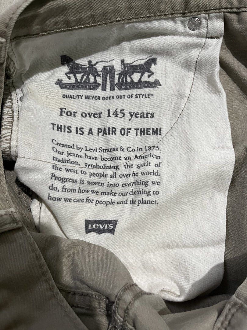 Levi's 505 White Tab Khaki Jeans (Category: Jeans) located in Manila. Submitted by themythfs (Listing ID 1446720670, Image 3). Description: Length - 36” Waist - 38” Leg Opening - 9” Issue: Missing patch.