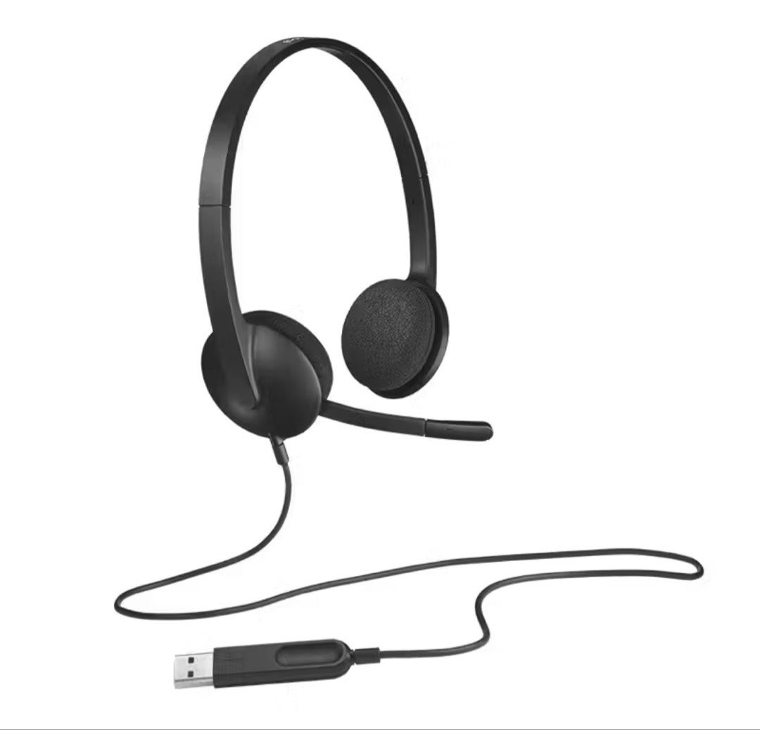 Logitech H340 USB Computer Headset Noise-Cancelling Mic