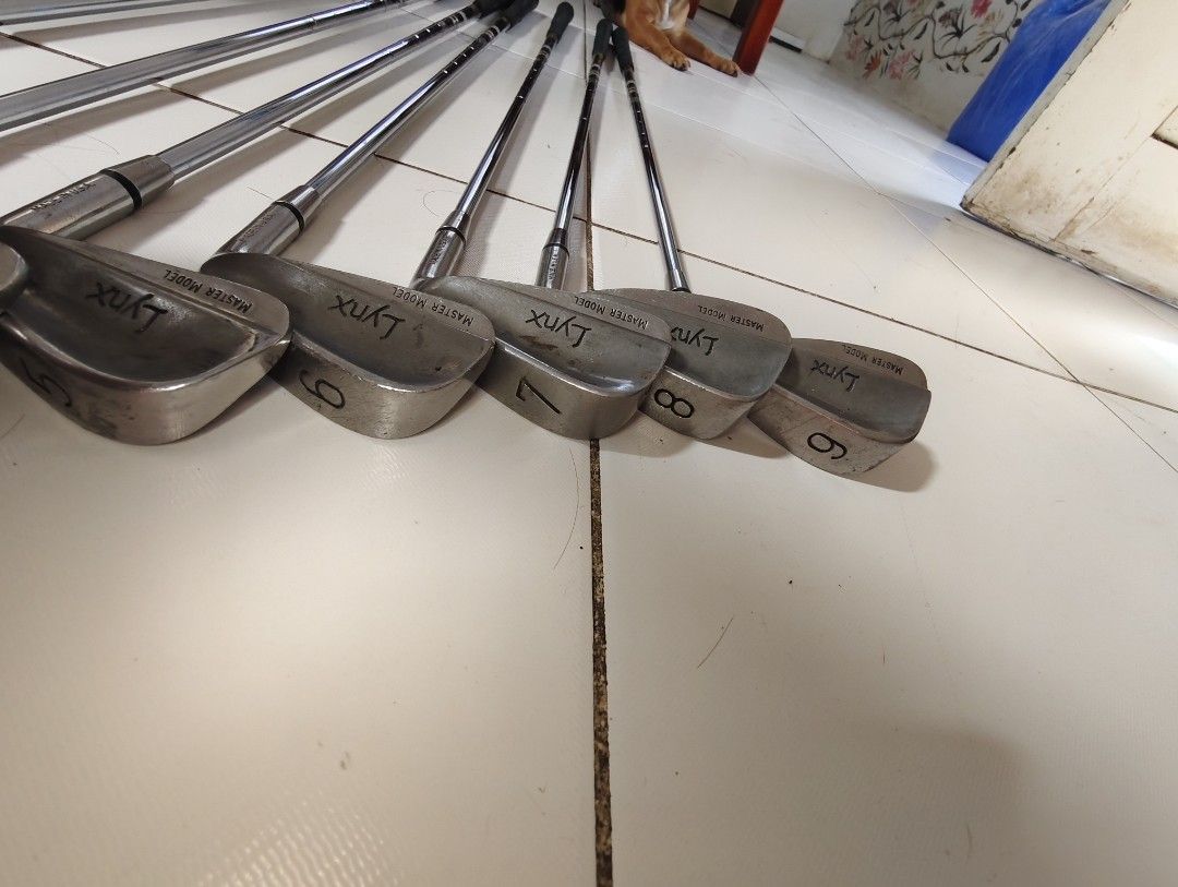 Lynx Master Model Golf Iron Set (Category: Golf) located in Bulacan. Submitted by babz30261 (Listing ID 1446721750, Image 3). Description: - Complete set of Lynx Master Model golf irons - Includes: Pitching Wedge (P), Sand Wedge (S), 3, 4, 5, 6, 7, 8, and 9 irons - Clubs are pre-owned but have plenty of life left - Ideal for beginner golfers or those looking to upgrade their current set - Ready for your next round on the course.