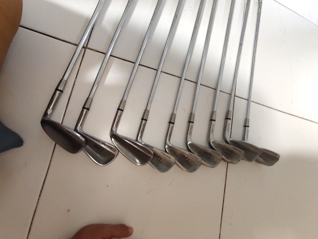 Lynx Master Model Golf Iron Set (Category: Golf) located in Bulacan. Submitted by babz30261 (Listing ID 1446721750, Image 2). Description: - Complete set of Lynx Master Model golf irons - Includes: Pitching Wedge (P), Sand Wedge (S), 3, 4, 5, 6, 7, 8, and 9 irons - Clubs are pre-owned but have plenty of life left - Ideal for beginner golfers or those looking to upgrade their current set - Ready for your next round on the course.