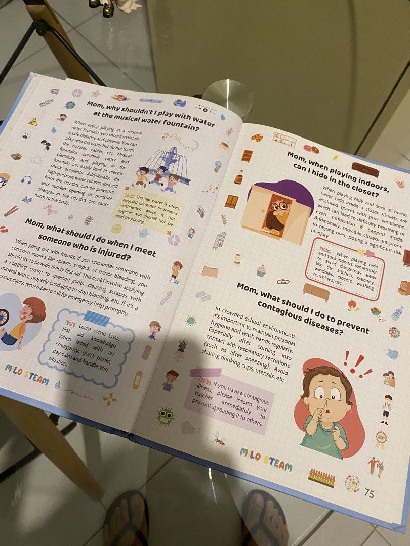 Mom! What Should I Do? Children's Interactive Book (Category: Children's Books) located in Quezon City. Submitted by cmdye (Listing ID 1446549708, Image 2). Description: FOR SALE: "Mom! What should I do?" Educational Book 📚 ₱480 Title: Mom! What should I do? (MILO STEAM) Age Range: Perfect for kids 7 to 14 years old. Very educational and engaging contents! Condition: Clean, complete pages, and absolutely NO torn pages. ⚠️ Honest Issue (Please se