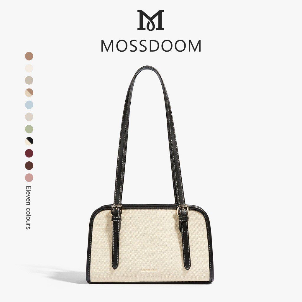 MOSSDOOM Women's Bag Renee (Category: Shoulder Bags) located in San Fernando. Submitted by 113haul (Listing ID 1446575766, Image 1). Description: wts lfb ph MOSSDOOM RENEE, beige with black have plastic and dust bag 400 + pf/sf payo or 1 week j&t, sdd (own book if pamp).