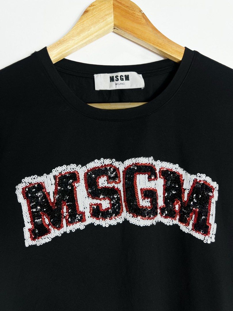 MSGM - Sequin Logo Shirt (Category: Shirts) located in Bacolod City. Submitted by nodaysoff (Listing ID 1446702220, Image 3). Description: MSGM - Sequin Logo Shirt - Authentic M | 18x24 “Inches” Excellent condition No flaws - ₱780.