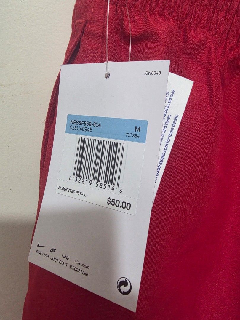Nike swim shorts (Category: Activewear) located in Manila. Submitted by sound.solution (Listing ID 1446585695, Image 3). Description: brand new original and authentic nike swim shorts size - medium color - red.