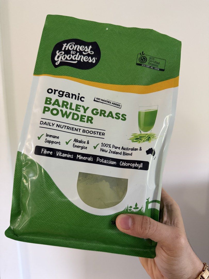 ORGANIC BARLEY GRASS (Category: Health Food, Drinks & Tonics) located in Las Pinas. Submitted by arrozal.marknoel (Listing ID 1446604829, Image 1). Description: PRE ORDER ORGANIC BARLEY GRASS 1KG Php 3,200 From Australia DP Required for confirmed orders ETA: July 19, 2026.