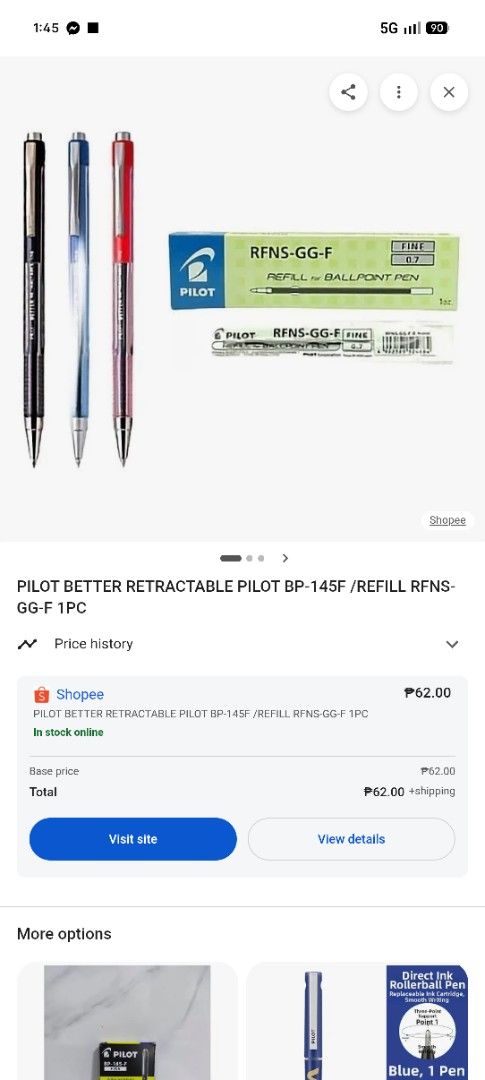 PILOT INK REFILL BLACK FOR BP 145 F (Category: Printers, Scanners & Copiers) located in Marikina City. Submitted by futurasansss (Listing ID 1446583970, Image 2). Description: 💡 Not used 💡 Brand new 💡 Selling low.