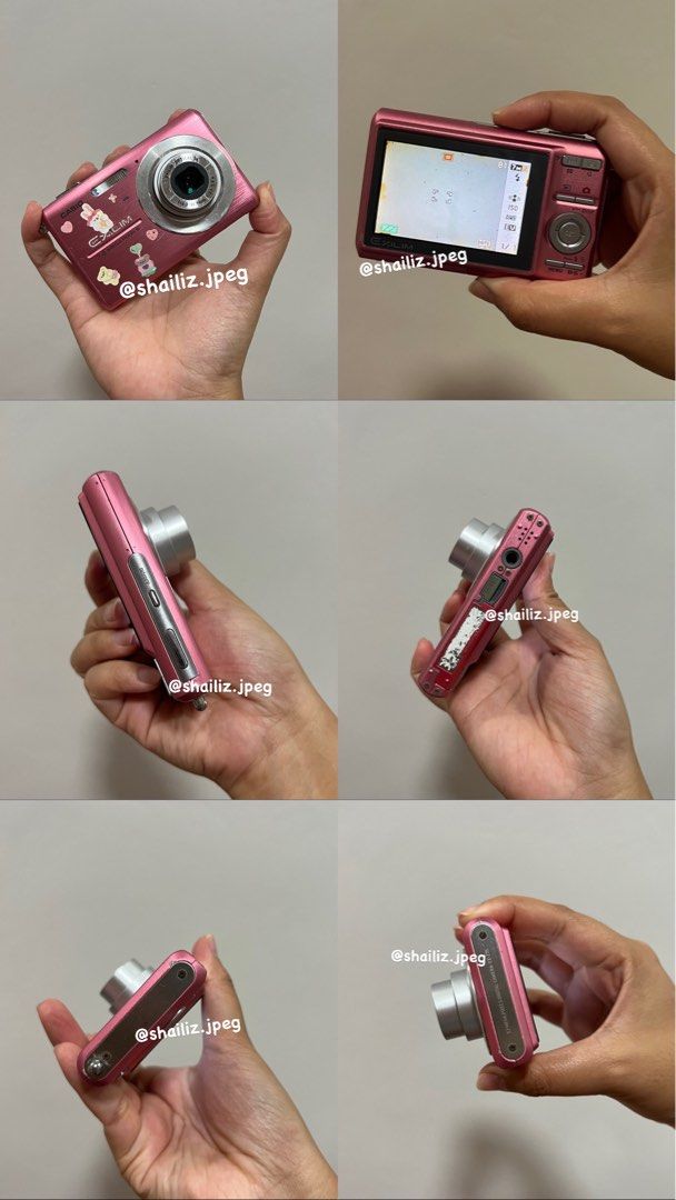 Pink Casio Exilim EX-Z75 Digicam (Category: Cameras) located in Tanauan. Submitted by declutterwithshai (Listing ID 1446641933, Image 3). Description: For Sale! Casio Exilim EX-Z75 🎀 Color: Pink 🏷️ Price: ₱2,500 + Shipping Fee (Negotiable) Specifications * 7.2 MP * 3x Optical Zoom * CCD Sensor * 34 Best Shot Modes Condition * Body: 7/10 * ✅ Zoom in/out working * ✅ All buttons working * No major functional issues Issues * Few dust specks and fun