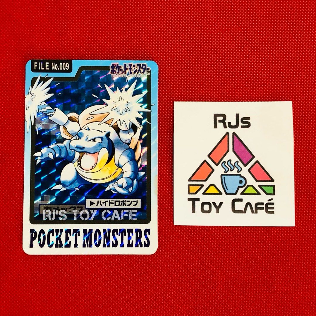 Pokemon 1997 Monsters Carddass Blastoise 009 (JP) (Category: Raw Singles) located in Manila. Submitted by blessedsavedloved (Listing ID 1446592506, Image 1). Description: Pokemon Monsters Carddass Blastoise 009 (JP) - Released in 1996 by Bandai, the Carddass set predates the launch of Media Factory’s Pokémon TCG and uses unique anime-style art rather than traditional TCG framing. - Illustrator: Ken Sugimori - MP-HP condition, pls refer to photos 
