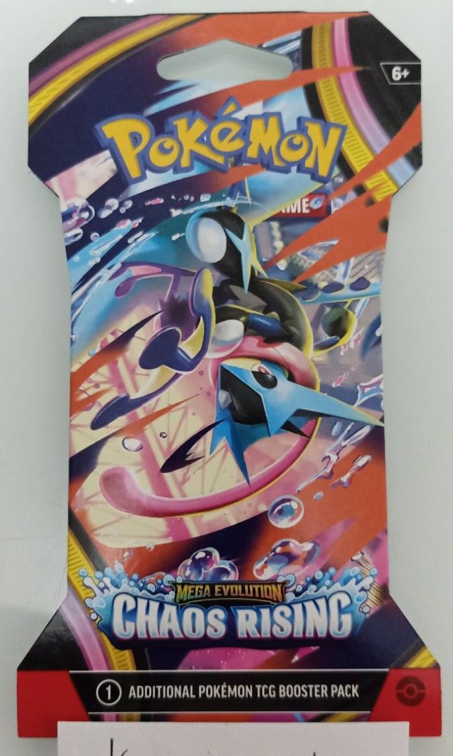 Pokemon TCG Mega Evolution Chaos Rising Booster Packs (Category: Card Packs) located in Manila. Submitted by blckbrn (Listing ID 1446106129, Image 3). Description: - 395 php per pack (sleeved) - sealed/brand-new/unopened - 20 packs available - Pokemon TCG booster packs - Expansion: Mega Evolution Chaos Rising.