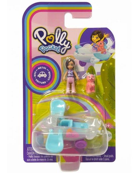 Polly Pocket with Vehicle and Pet (Category: Kids Toys) located in Quezon City. Submitted by gormbox (Listing ID 1446652357, Image 1). Description: - Polly Pocket set featuring a girl figure and a pink dog. - Includes a cool metal car and other fun accessories. - Packaging shows a girl and dog embarking on an exciting airplane journey. - Encourages imaginative play for hours of fun. - Recommended for children aged 3 years and up..