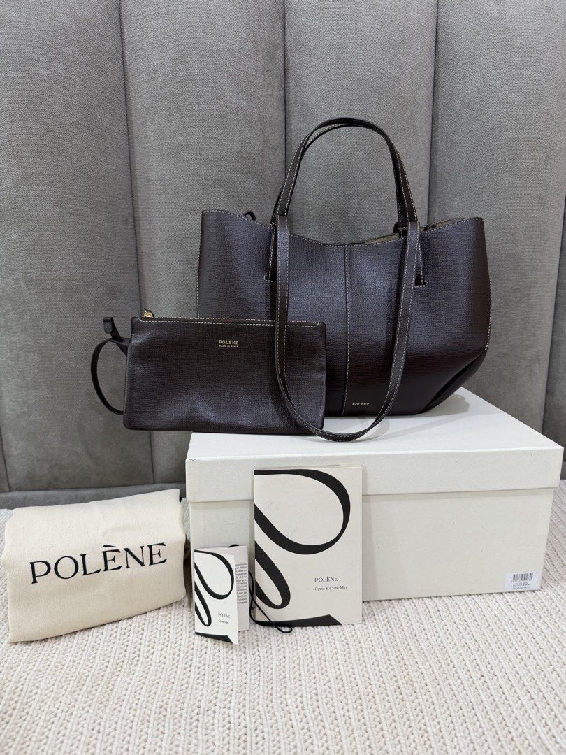 Polène Cyme Mini Ebene/Ebony (Category: Luxury Bags & Wallets) located in Legazpi City. Submitted by thedressingroomrc (Listing ID 1446614334, Image 1). Description: Ebene/Ebony In excellent condition ✨ With box, dust bag, tag & pouch No major flaws .