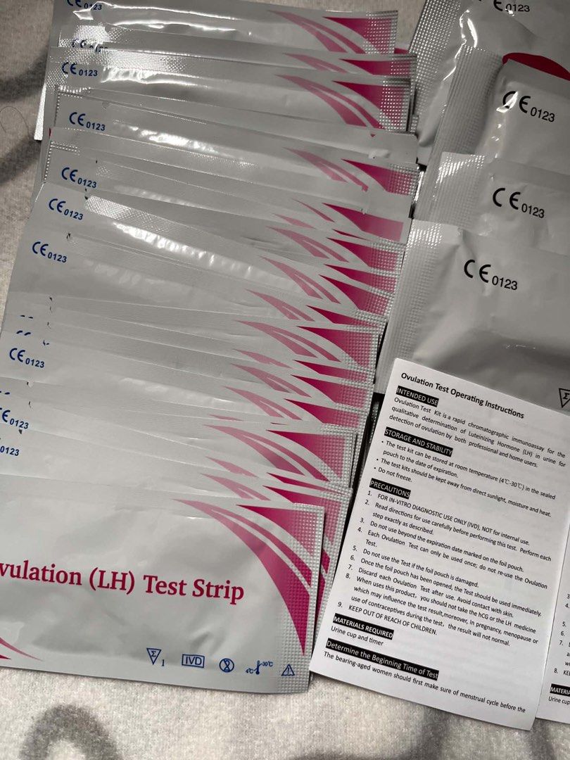Pregnancy & Ovulation LH Test Strips Kit (Category: Medical Supplies & Tools) located in Iloilo. Submitted by wanderzee (Listing ID 1446640395, Image 2). Description: - Bundle includes both ovulation (LH) and pregnancy test strips. - Comes with clear instructions for both types of tests. - Perfect for tracking your menstrual cycle or for early pregnancy detection. - All test strips are individually wrapped for hygiene and convenience. - Great val