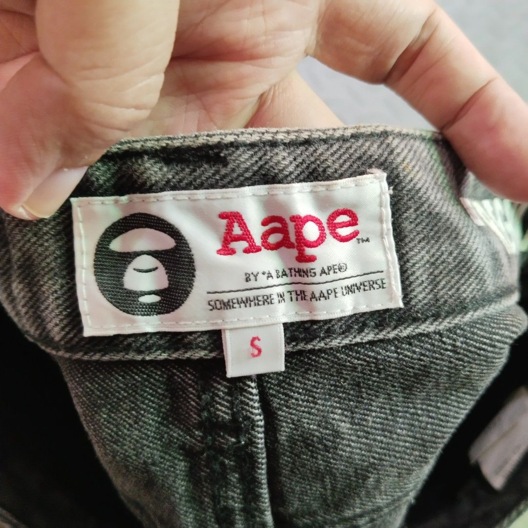 Preloved aape shorts women (Category: Shorts) located in Rizal. Submitted by ilgsp (Listing ID 1446544215, Image 3). Description: preloved aape shorts washed black color size small ontag medida W28 L12 high waisted.
