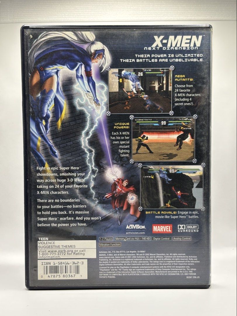 PS2 Xmen Next Dimension (Category: PlayStation) located in Cebu City. Submitted by arrheniusplays (Listing ID 1446710261, Image 2). Description: WHAT YOU SEE IS WHAT YOU GET Authentic Original Pre-Owned Offers: 🚚 COD Nationwide 🛵 Maxim Cash on Delivery 🚌 Padala via Ceres 📅 Meetup(Saturday/Sunday) 📍Cebu.