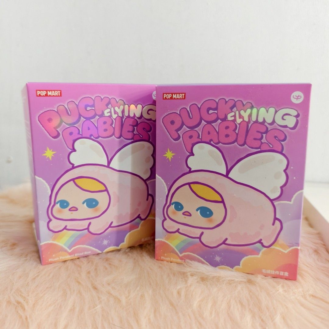 Pucky Flying Babies plush pendant (Category: Designer & Blind Box Toys) located in Manila. Submitted by buynewnpreloved (Listing ID 1446648765, Image 1). Description: Complete inclusions Devil Baby - unsealed, box opened at the bottom Cupid Baby - unopened, sealed Trade to Bee Baby or Unicorn Baby ONLY.
