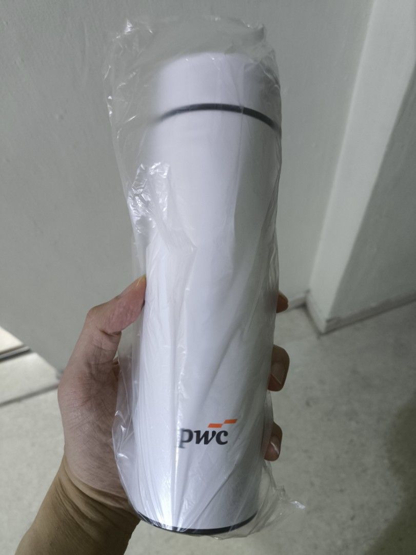 PwC White Thermos Flask with Temperature Display495904483223818240