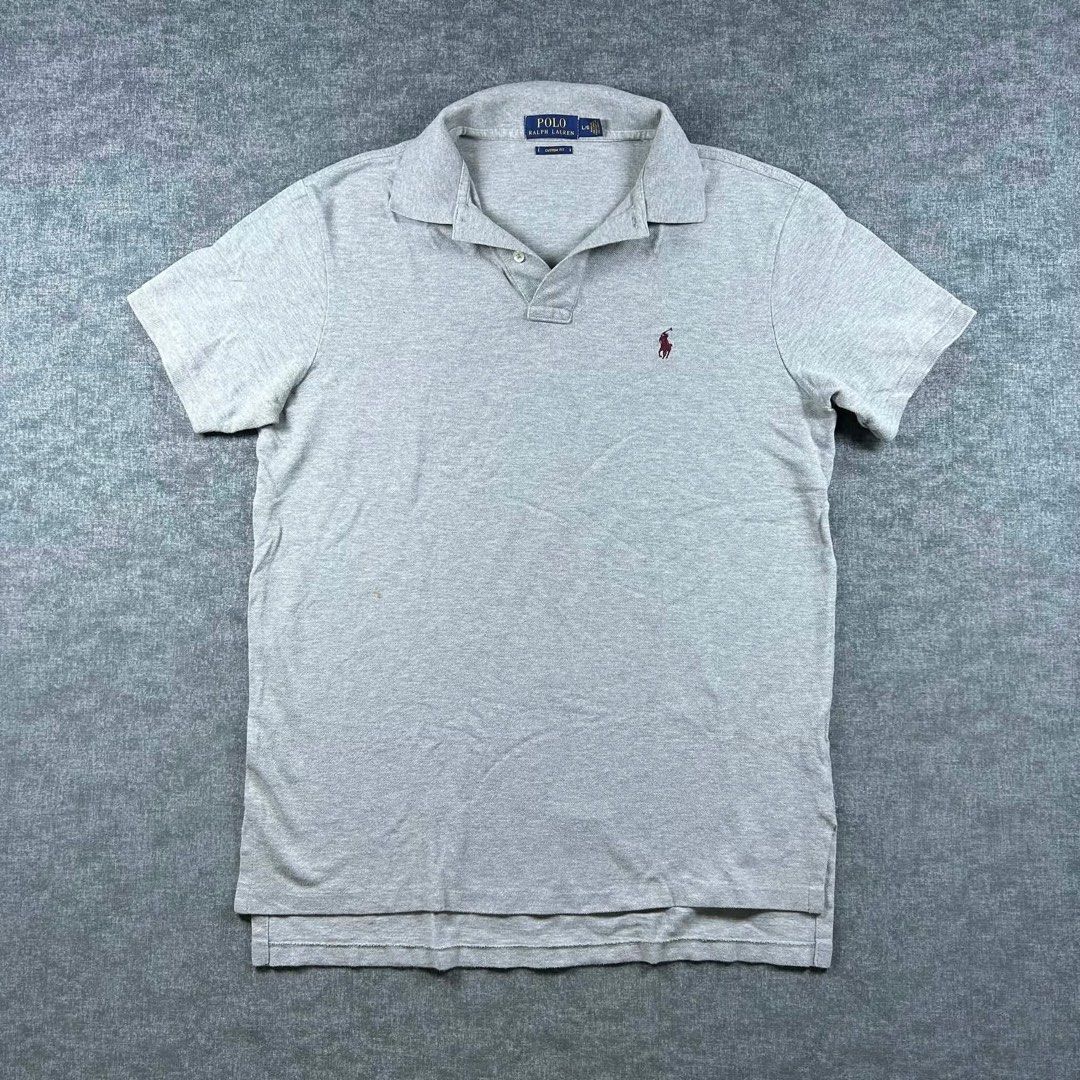 Ralph Lauren Grey Polo Shirt (Category: Tshirts & Polo Shirts ) located in Manila. Submitted by emvishop (Listing ID 1446609507, Image 1). Description: Ralph Lauren Grey Polo Shirt Price: PHP 600 Size: Large Dimension: 21.5 x 27 Condition: Good Condition Issue: stains and yellowing Store SKU: A-65 Please don’t hesitate to message us for inquiries or assistance with your transaction. (take note that the color may appear different due to lighting c
