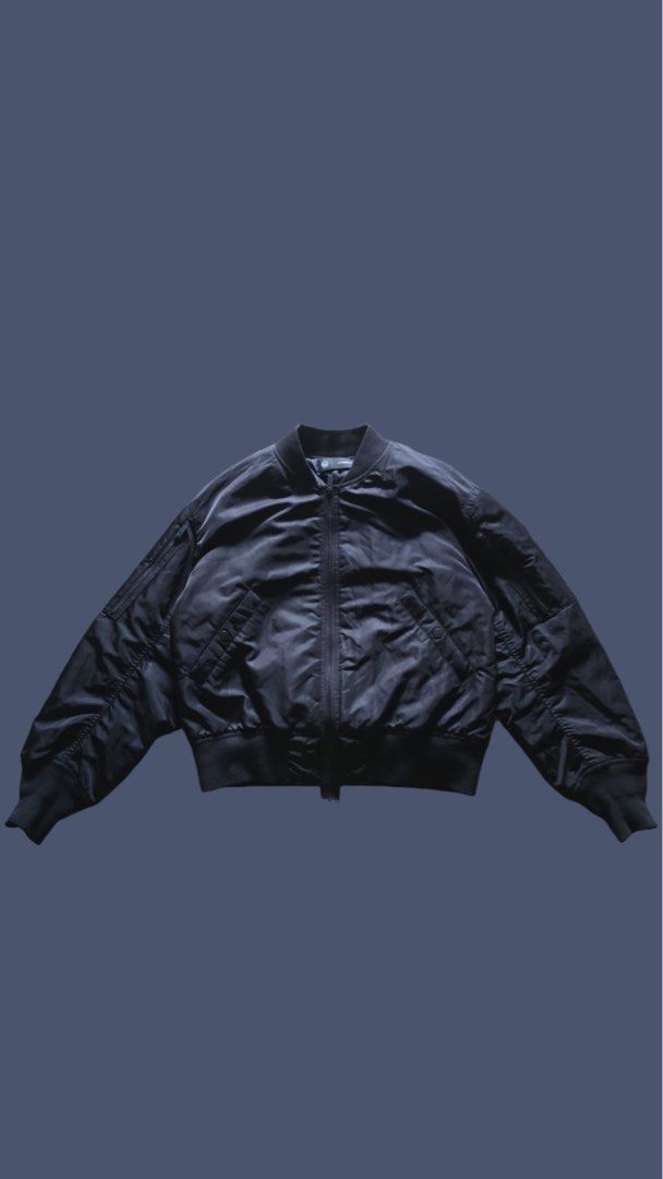 RARE Undercover GU Freedom Noise Bomber Jacket (Category: Coats, Jackets and Outerwear) located in Manila. Submitted by ram.finds (Listing ID 1446668164, Image 1). Description: RARE Black bomber jacket with 'FreedomNoise' graphic on the back. NO ISSUES SIZE SMALL 24by24 NEGOTIABLE.