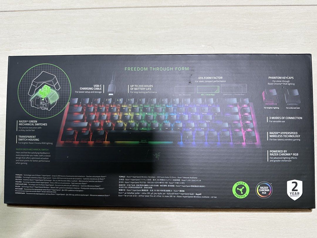 Razer BlackWidow V3 Mini Hyperspeed Phantom Edition Keyboard495609022954885125