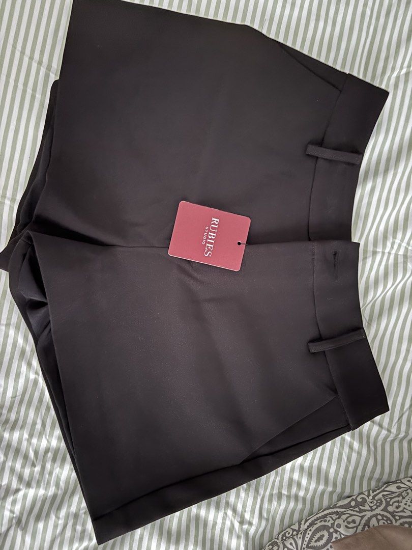 Rubies Studio Black Tailored Shorts Size L (Category: Shorts) located in Santa Rosa. Submitted by purple_wildflower (Listing ID 1446551155, Image 1). Description: - Brand: Rubies Studio - Item: Tailored Shorts - Color: Black - Size: L - Condition: Brand new, never worn, with tags attached, sized up cause i thought the fit was tight but regular fit naman siya - Bought from a pasabuy shop, just received last june 25, bought for P1495.
