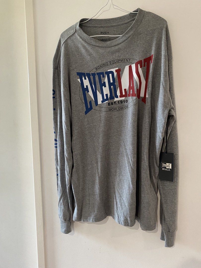 RVCA x Everlast collab, large longsleeve tshirt (Category: Men's Clothes) located in Brisbane. Submitted by purgertory (Listing ID 1446629823, Image 1). Description: RVCA x Everlast collab, large longsleeve tshirt. New Old Stock, unworn with tags. #Surf #Skate #Street #Lifestyle #Fashion #Y2K.