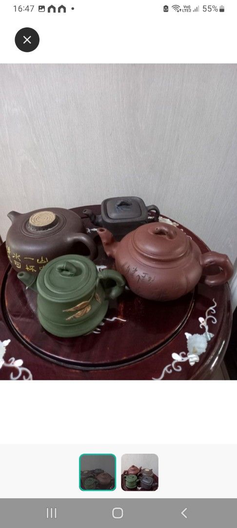 Set of 4 clay teapots495677695696588801