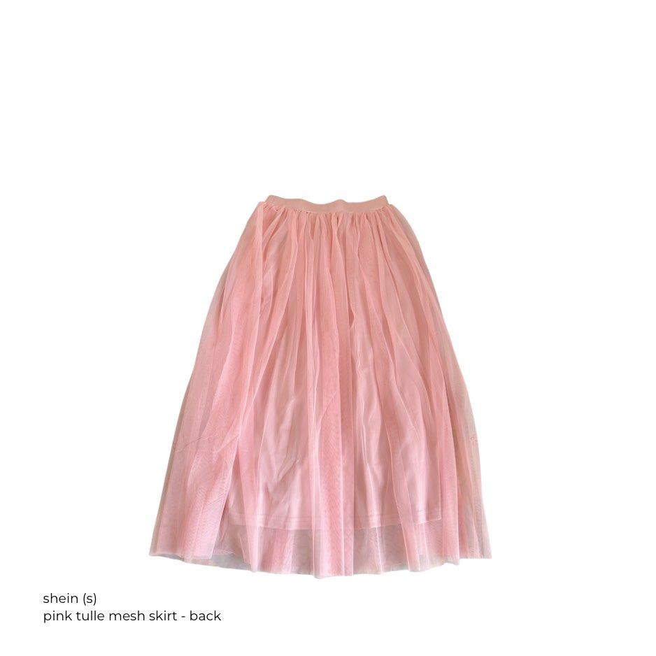 shein pink tulle mesh skirt (Category: Skirts) located in Balanga. Submitted by inosonmia (Listing ID 1446596491, Image 2). Description: size: s flaws: none ps: please look carefully at the details and flaws if there are any strictly: mop: gcash only ‼️ (pay as you order) mod: jnt only ‼️ ww pics: none .