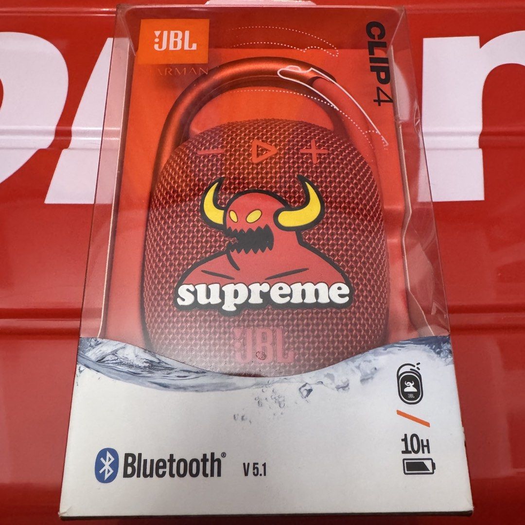 Supreme Toy Machine JBL Clip (SS24) Red, 音響器材, Soundbar