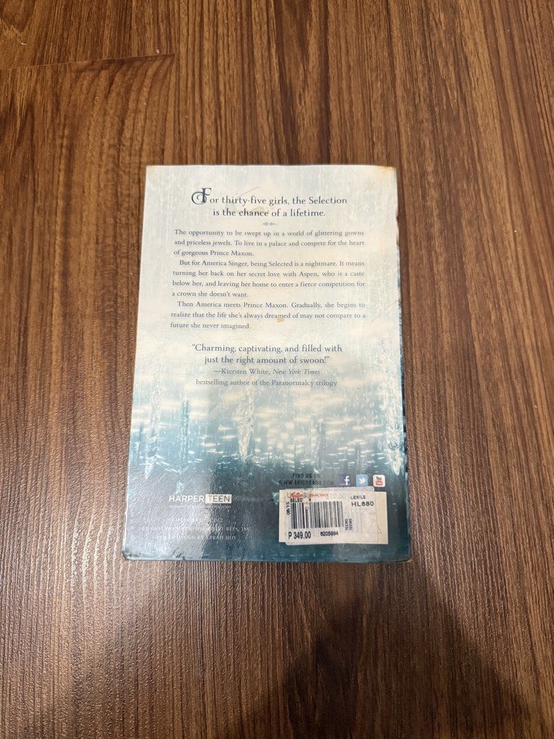 the selection by kiera cass (Category: Storybooks) located in Carmona. Submitted by stuffnvrything (Listing ID 1446598800, Image 2). Description: - with plastic cover - bought it at ₱349.