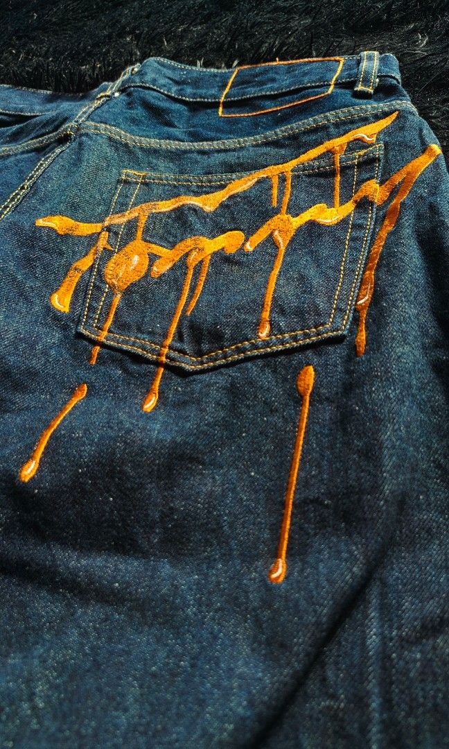 Tommy Jeans Embroidered Paint Drip Raw Denim (Category: Jeans) located in Legazpi City. Submitted by arrrrtt (Listing ID 1446676976, Image 2). Description: Tommy Jeans Embroidered Paint Drip Raw Denim - JAPAN released - Regular fit - fits 29-31 Waistline (pls check dimensions). - Good as Brandnew Condition(no signs of wear/no issues). - dm for more detailed photos - php 1800 - pick up at Springville , Molino lll, Bacoor, Cavite or thru shipping(a