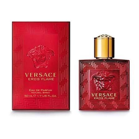 Versace Eros Flame Eau de Parfum 50ml (Category: Fragrance & Deodorants) located in Manila. Submitted by ww.whenworn (Listing ID 1446553203, Image 1). Description: - Versace Eros Flame Eau de Parfum - Natural Spray - Includes original box - Distinctive red bottle with gold cap - Highly praised fragrance.