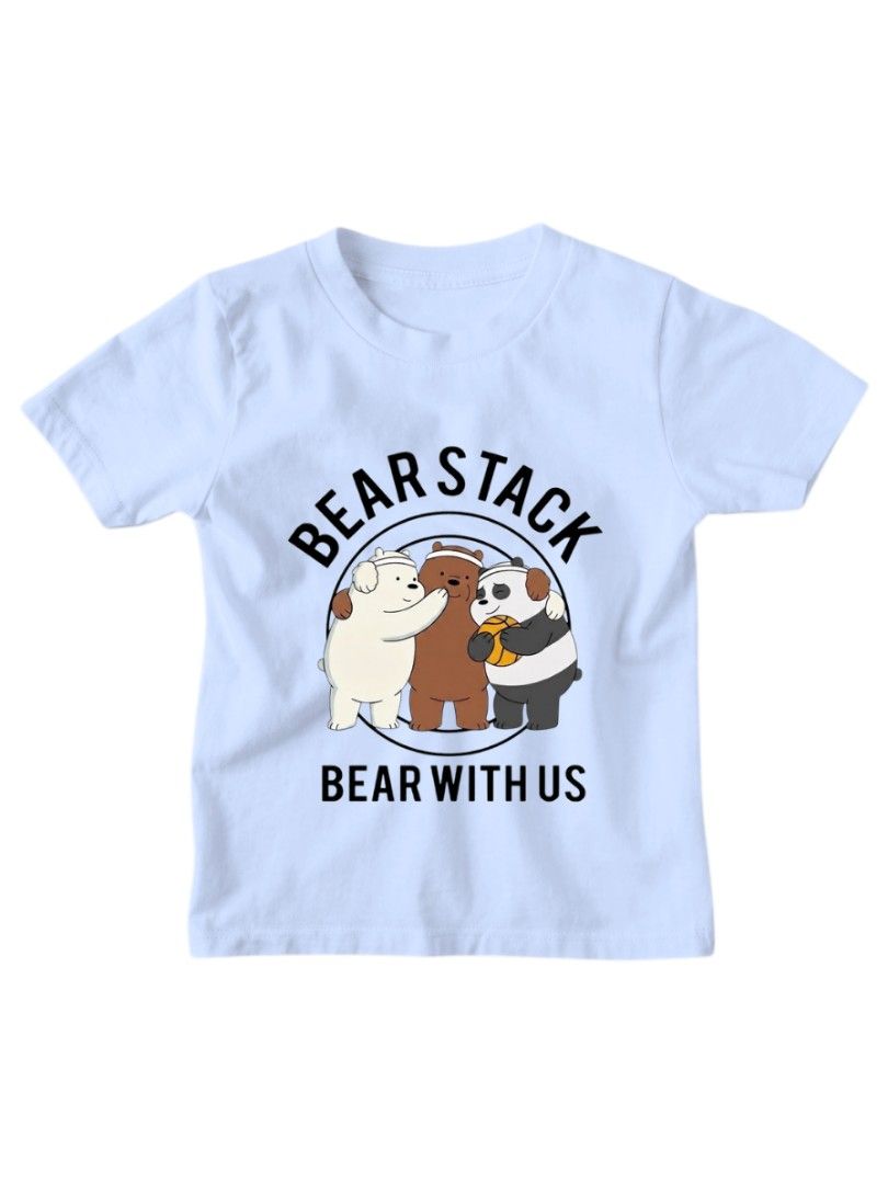 We Bare Bears T-shirt for Kids (Category: Babies & Kids Fashion) located in Banga. Submitted by 9573cf2b7d4cea9d38a963e0f55f65 (Listing ID 1446572051, Image 1). Description: Size: Small (4-5yo) 47 cm Height (Shoulder to Bottom) 53 cm Width (Sleeve to Sleeve) Medium (6-7yo) 50 cm Height (Shoulder to Bottom) 58 cm Width (Sleeve to Sleeve) L arge (8-9yo) 53 cm Height (Shoulder to Bottom) 63 cm Width (Sleeve to Sleeve) XL (10-12yo) 56 cm Height (Shou
