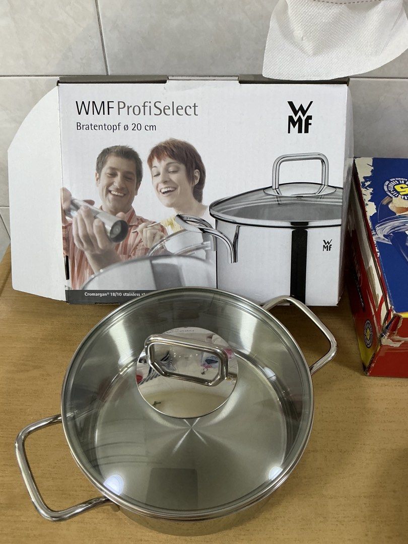 WMF ProfiSelect 20cm Stainless Steel Pot with Glass Lid