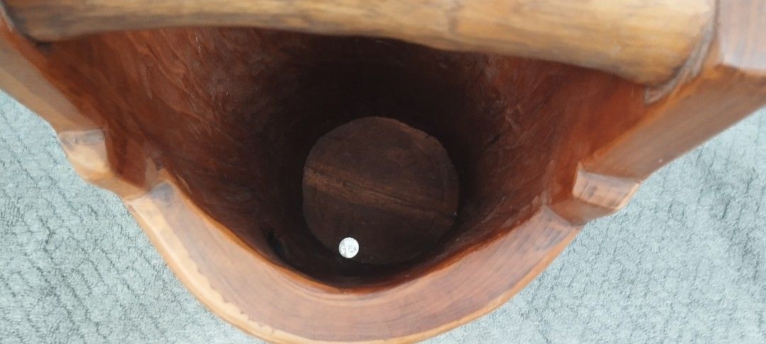 Wooden bucket with handle, rustic home decor (Category: Other Home Decor) located in Malabon City. Submitted by immortalpicker (Listing ID 1446559998, Image 2). Description: Wooden bucket display collection from Japan NO to COD NO swapping Estimate size H= 25 3/4 inches Diameter= 12 1/2 Inches Color = brown Material = wood from Japan 2nd hand with scratch No warranty Price = 5,000 My location is Malabon city Price does not include shipping fees. 