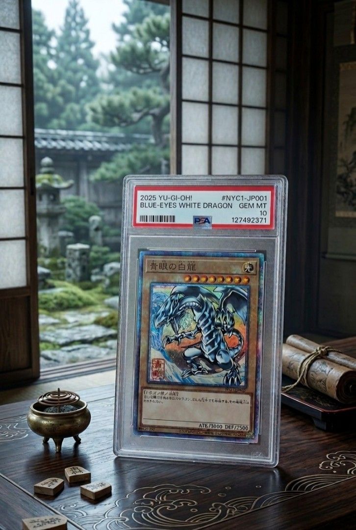 Yu-Gi-Oh! 郵便局X遊戲王25th 週年PSA 10 浮世繪青眼白龍NYC1-JP001
