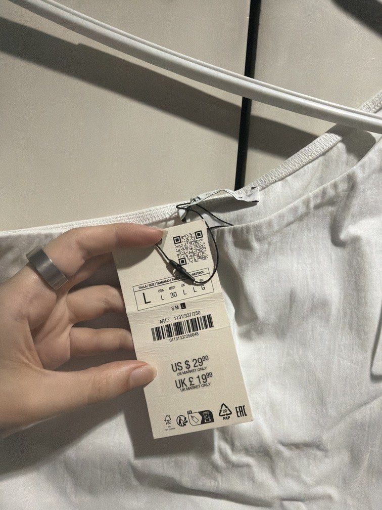 Zara Asymmetrical White Top with Tags (Category: Sleeveless) located in Pasig City. Submitted by _annika (Listing ID 1446688768, Image 2). Description: .