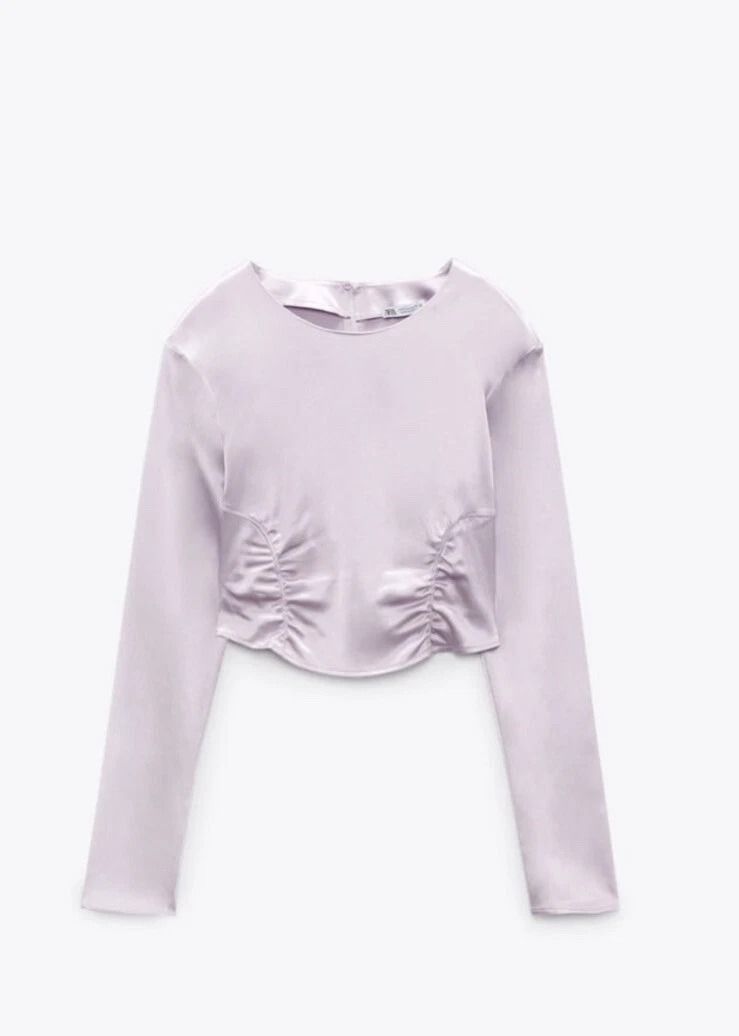 ZARA LILAC SATIN EFFECT CROP BLOUSE (Kategori: Atasan) berada di Tangerang. Dikirim oleh youbuy.co. (ID iklan 1446674785, Gambar 1). Deskripsi: .