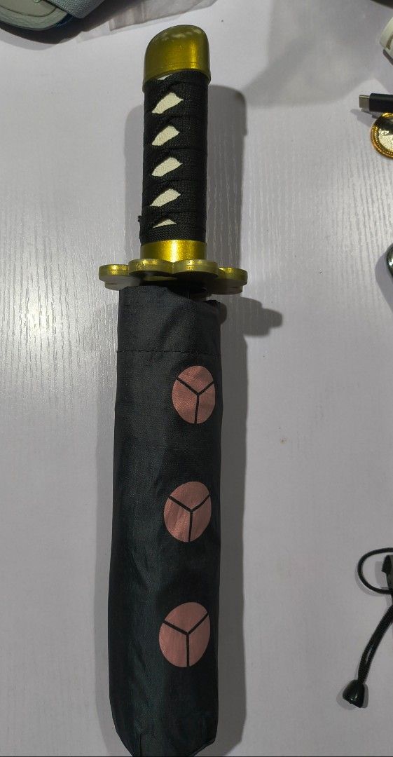 Zoro shusui manual umbrella (Category: Umbrellas) located in Manila. Submitted by blackstar027 (Listing ID 1446539510, Image 1). Description: Please refer to the images for the actual item. MOP - gCash - BPI, UB, AUB, MariBank SAMEDAY DELIVER - any available MC courier service SCHEDULED DELIVERY - J&T, Flash Any shipping fee will be shouldered by the buyer..