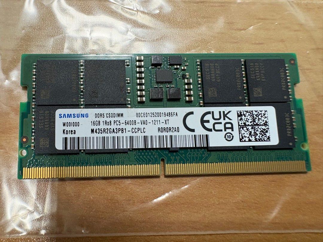 16GB DDR5 6400 Laptop RAM