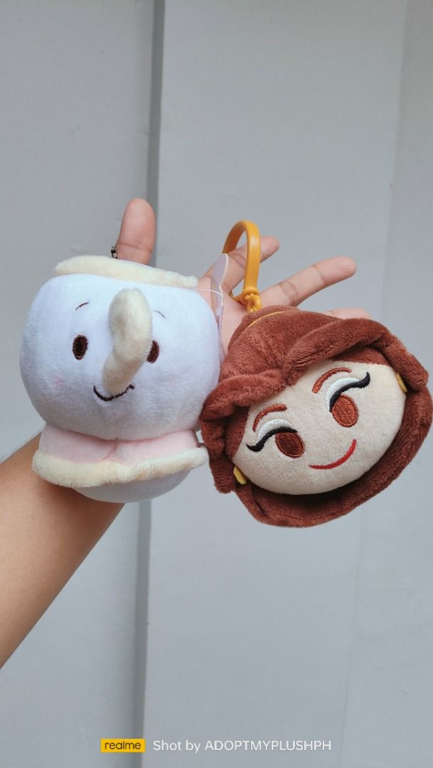 [2] Beauty and the Beast plush charm bundle (Category: Plushies & Soft Toys) located in Taguig. Submitted by adopt.my.plush.ph (Listing ID 1441748089, Image 1). Description: ‼️Last Price (LP) Posted Chip (teacup) plush charm by Disney Ufufy with papertag, and Belle (emoji) bag clip by Disney at Primark *as is, cut tag Perfect for Disney princess lovers!.
