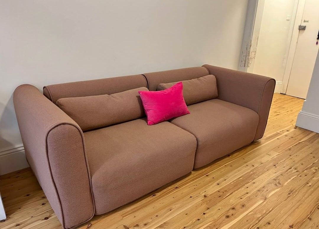 3 SEATER SOFA (Category: Sofas) located in Manila. Submitted by celestine37 (Listing ID 1441644102, Image 1). Description: In great condition.This can be disassemled into two parts.Clean and no stains.Barely sat as I am working out of town.No rip or tear..