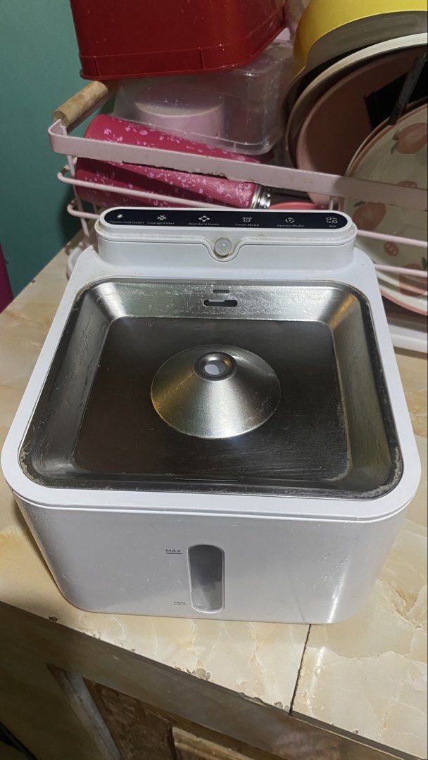 3L Pet Fountain Automatic Water Dispenser (Category: Homes & Other Pet Accessories) located in Taguig. Submitted by ezrahmae (Listing ID 1441758566, Image 1). Description: Got it from Laz for 1,300php. Works on type c charger + fillers are easily available online RFS: Upgraded to a different one + additional cat food funds for my kitties. Note: Delivery fee is shouldered by buyers. Location: Dreamland Subd, Taguig..