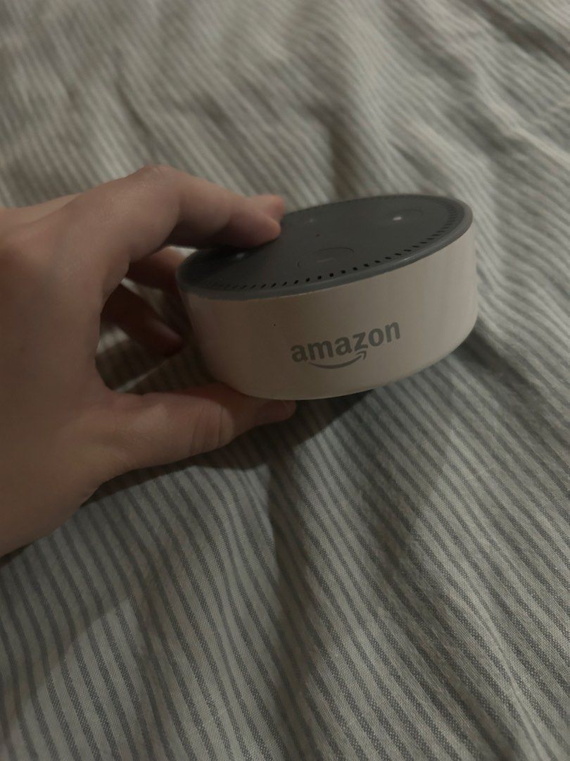 Alexa Amazon Echo Dot (Category: Soundbars, Speakers & Amplifiers) located in Silang. Submitted by biancaahdlg (Listing ID 1441654747, Image 2). Description: - can still connect, set up as a tap - Voice control with Alexa - Perfect for playing music, setting timers, and managing smart home devices - Compact design, fits anywhere - Tested and confirmed working - Includes original power adapter.
