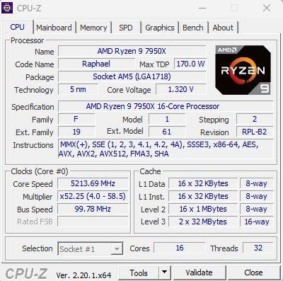 AMD Ryzen 9 7950X 16-Core CPU Processor for AM5 PC471855672674887681